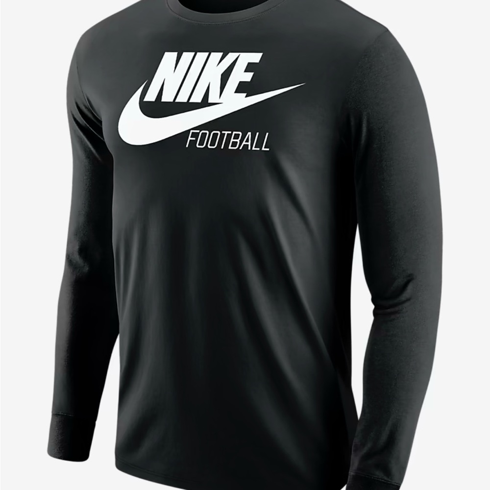 NIKE 💯 COTTON LONG SLEEVE NIKE FOOTBALL BLACK AND WHITE SHIRT